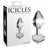 Icicles No. 44 - análny kolík - kúzový tvar - sklo/priehľadný