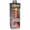 King Cock Elite 6 - vibrátor s prísavkou (15 cm) - telovej farby