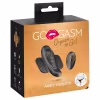 GoGasm Panty - vibrátor na klitoris - nabíjateľný, diaľkové ovládanie - čierny