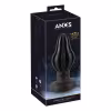 ANOS - rebrovaný mäkký análny kolík - 7 cm (čierny)