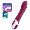 Satisfyer Big Heat - akumulátorový, ohrievací vibrátor na bod G (červený)