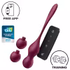 Satisfyer Love Birds Vary - vibrátor typu venušine guličky ovládaný aplikáciou (červený)