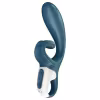 Satisfyer Hug Me - vibrátor s dráždiacim ramienkom na klitoris ovládaný aplikáciou (modrý)