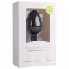 Easytoys - análny kolík s bielym kameňom - stredný - čierny