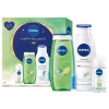 GIFT SET Nivea Happy Balance(SG 250ml+telové mlieko 400ml+roll-on 50ml+Labello Hydro care)